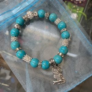 Owl turquoise bracelet